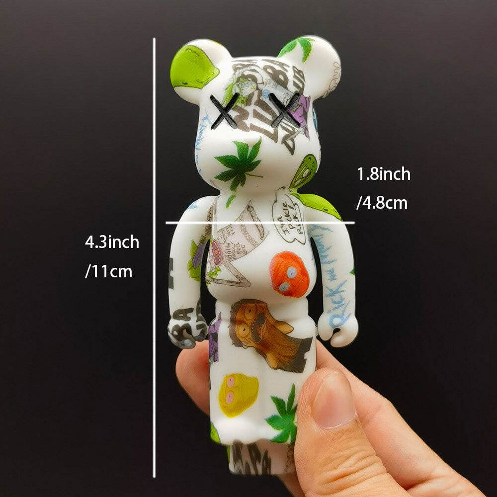 4 inch Silicone Pipes Angry Bear Shape Hand Pipe Smoking Hand Bong + Bowl US - Maryjanes Bong Shop