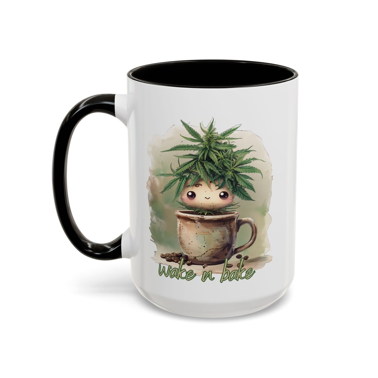 WAKE n BAKE Mug Cute Turnip Weed Cup 420 Coffee Lover Gift GenX Cannabis Stoner