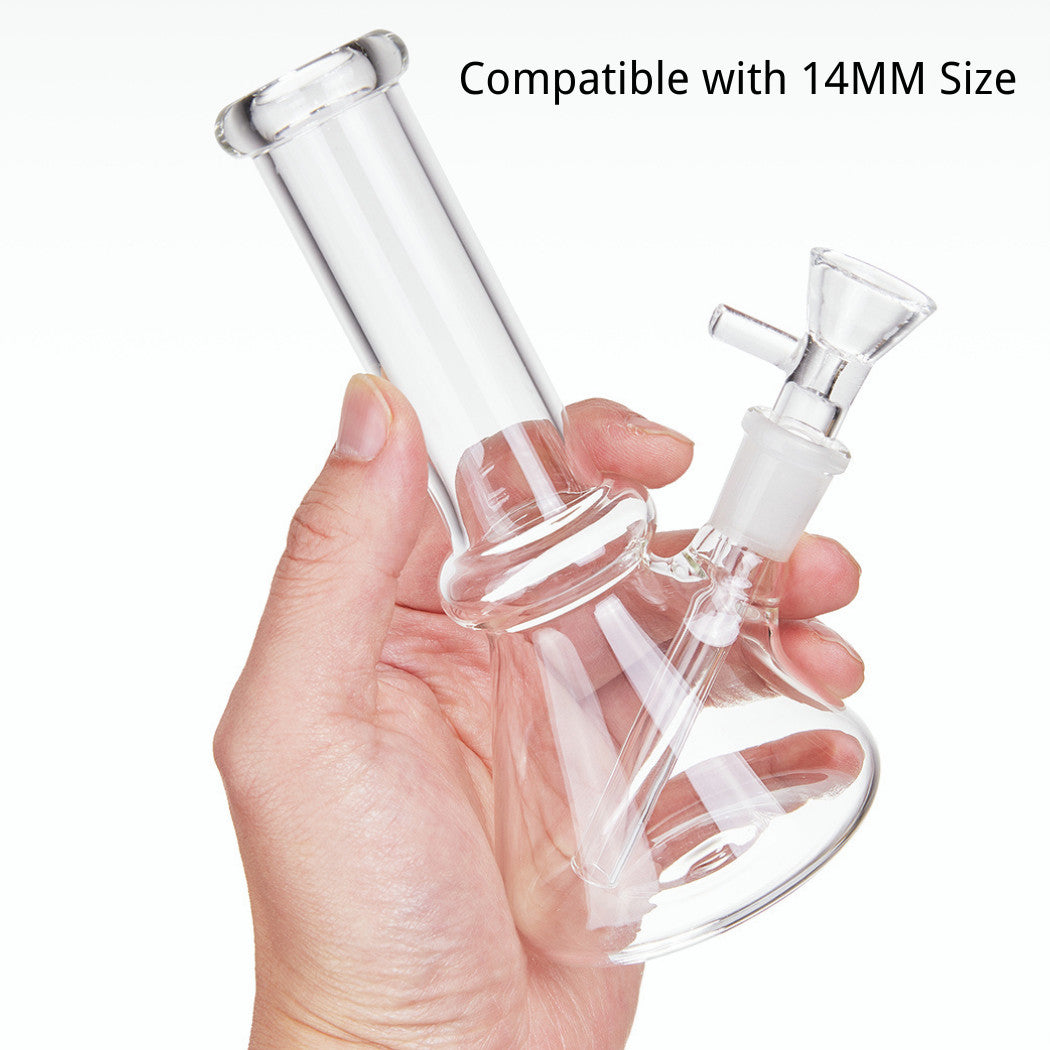 6" Small Glass Bong with Travel Box Smoking Tobacco Water Pipe 14MM Glass Bowl