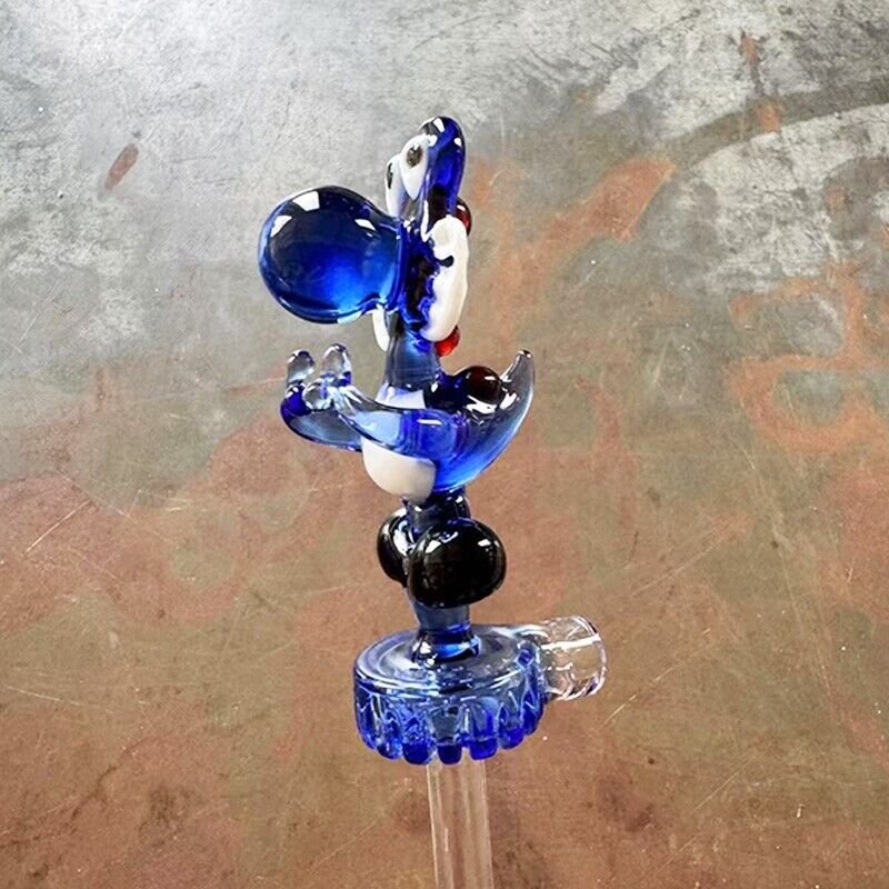 5.7" Handy Dinosaur Glass Bong Water Pipe Thick Handmade Recycler Smoking Beaker