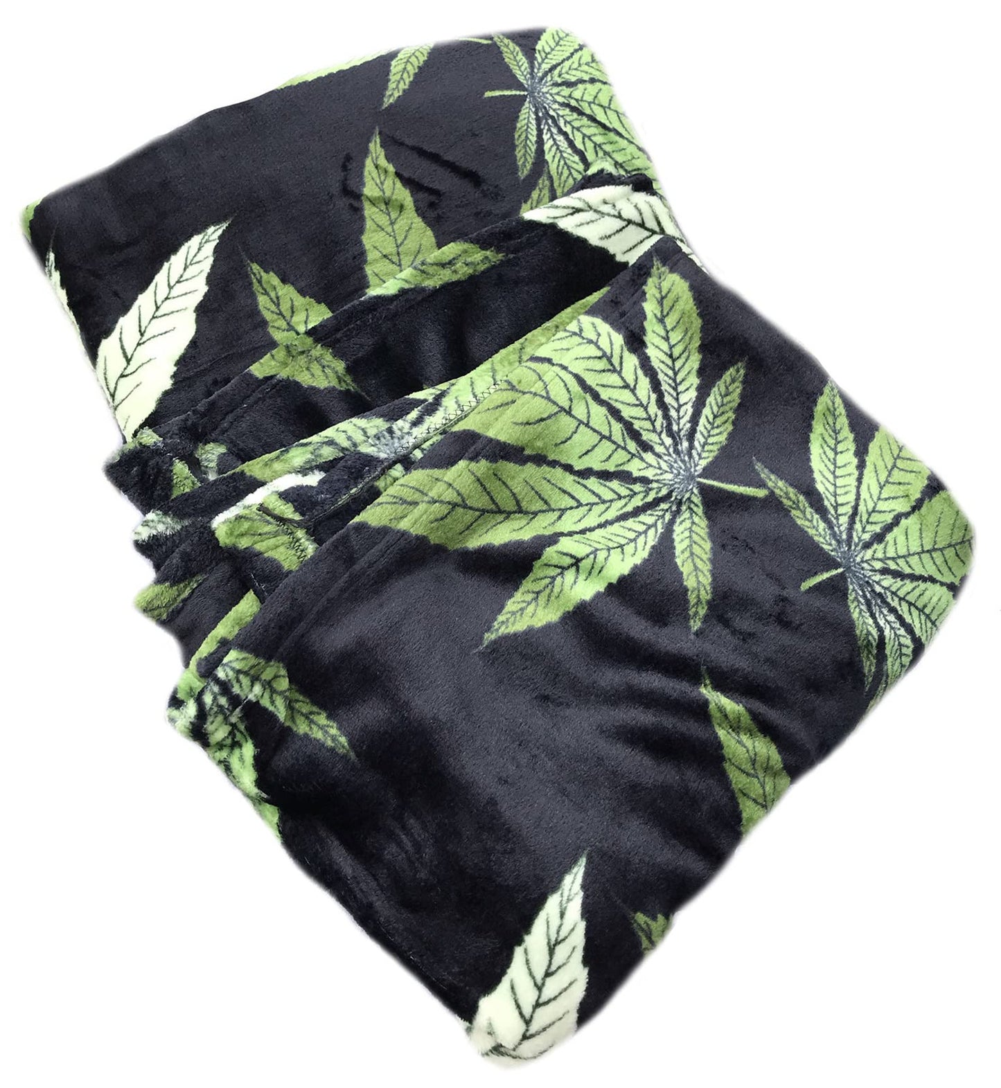 King Marijuana Leaf Fleece Plush Microfiber Super Soft Premium Warm Cozy Bed Blank...