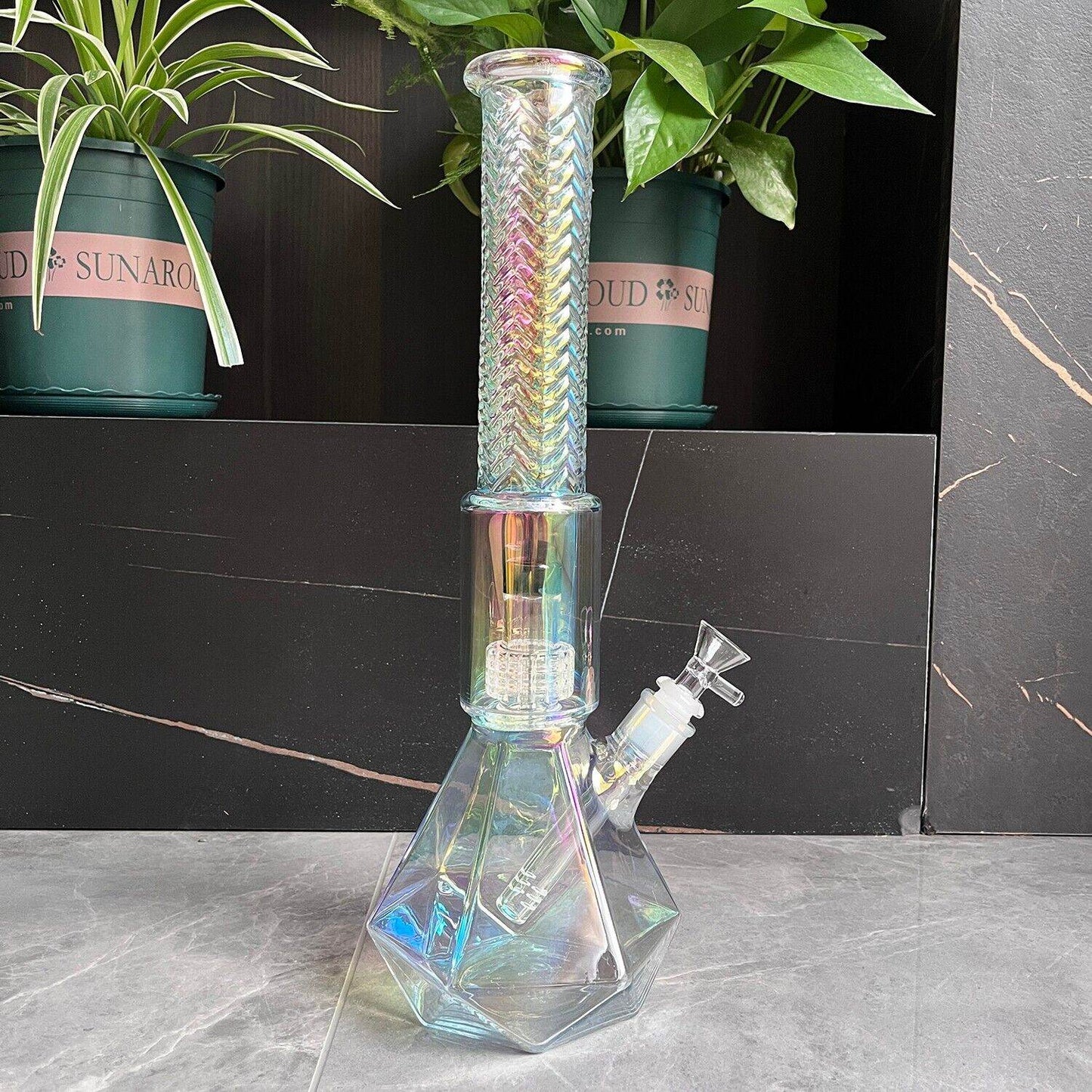 15 inch Heavy Glass Bong Beaker Smoking Water Pipe Thick Hookah W/14mm Bowl - Maryjanes Bong Shop