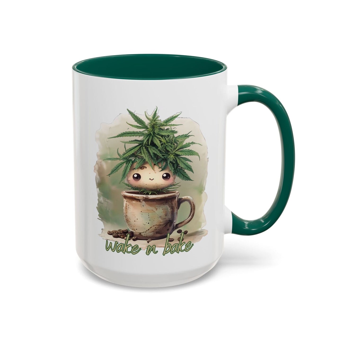 WAKE n BAKE Mug Cute Turnip Weed Cup 420 Coffee Lover Gift GenX Cannabis Stoner