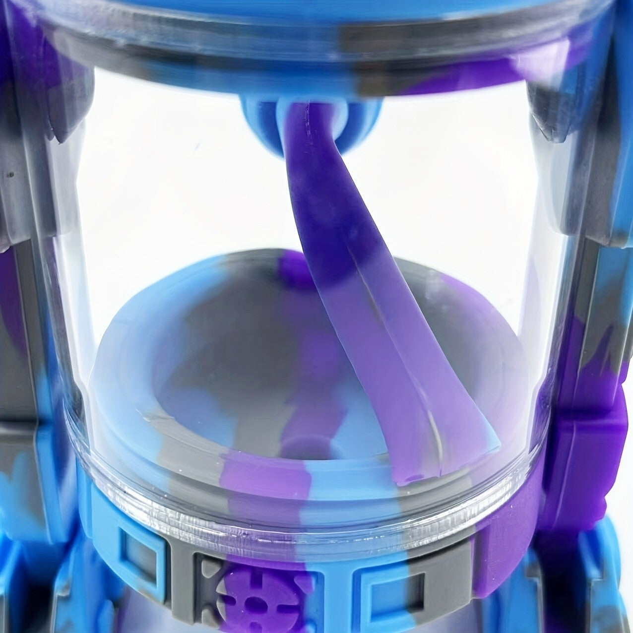 Silicone Bong, 5" Rotatable Foots Robots Silicone Hookah, Heatproof Silicone Wat