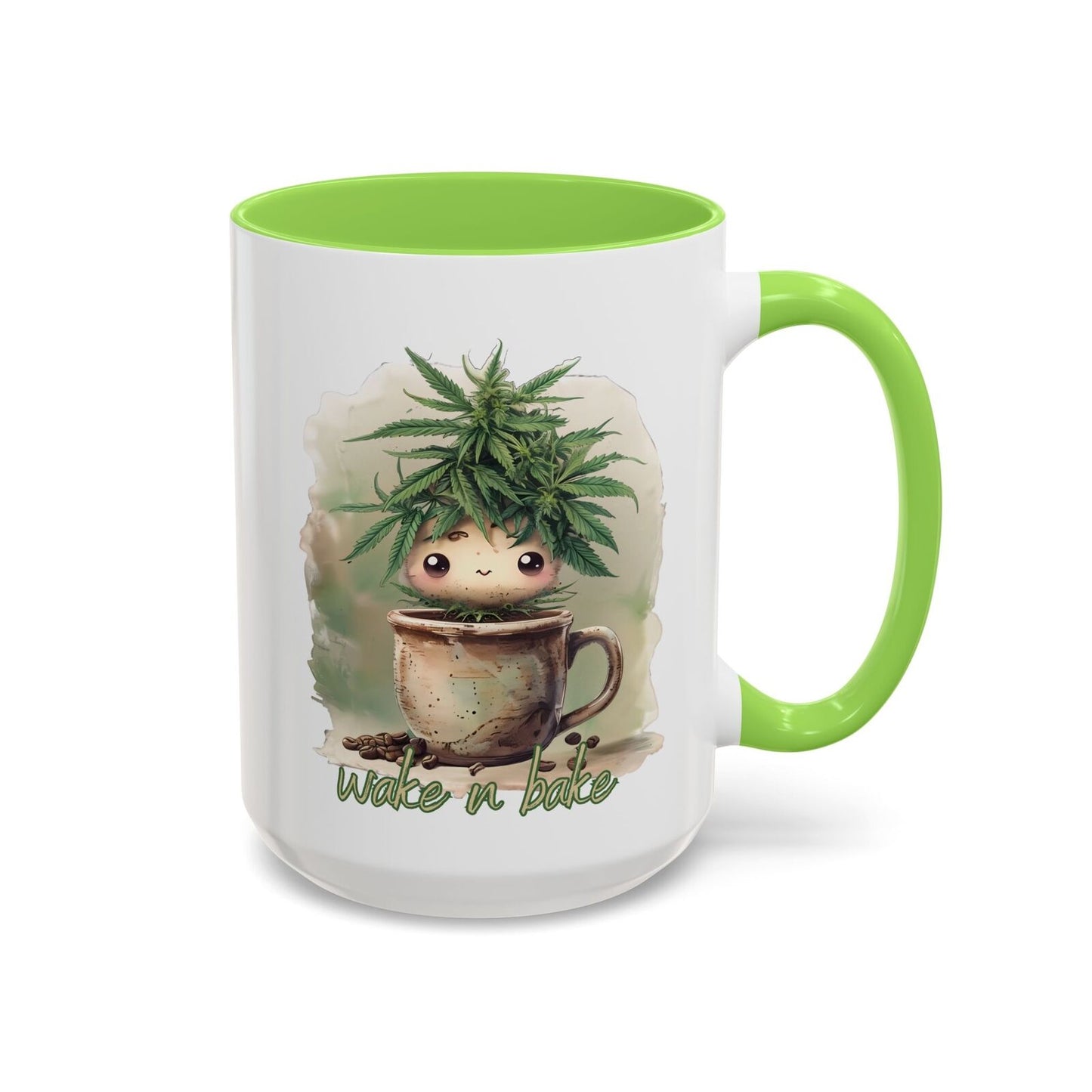 WAKE n BAKE Mug Cute Turnip Weed Cup 420 Coffee Lover Gift GenX Cannabis Stoner
