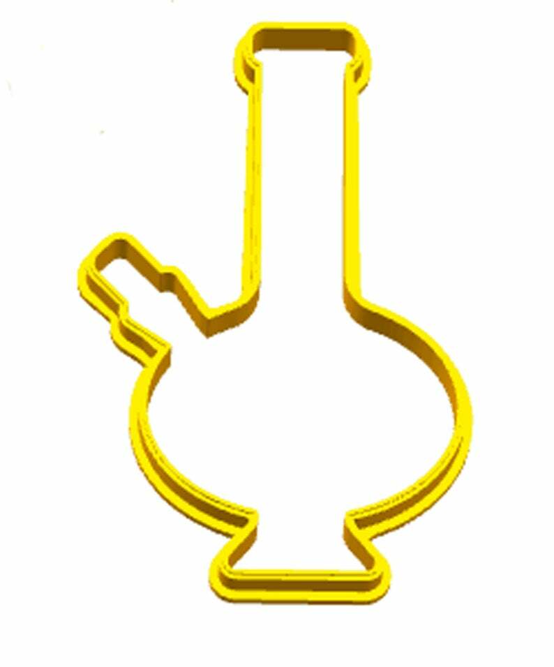 Cannabis Cookie cutters set, bong cookie cutter and marijuana leaf set