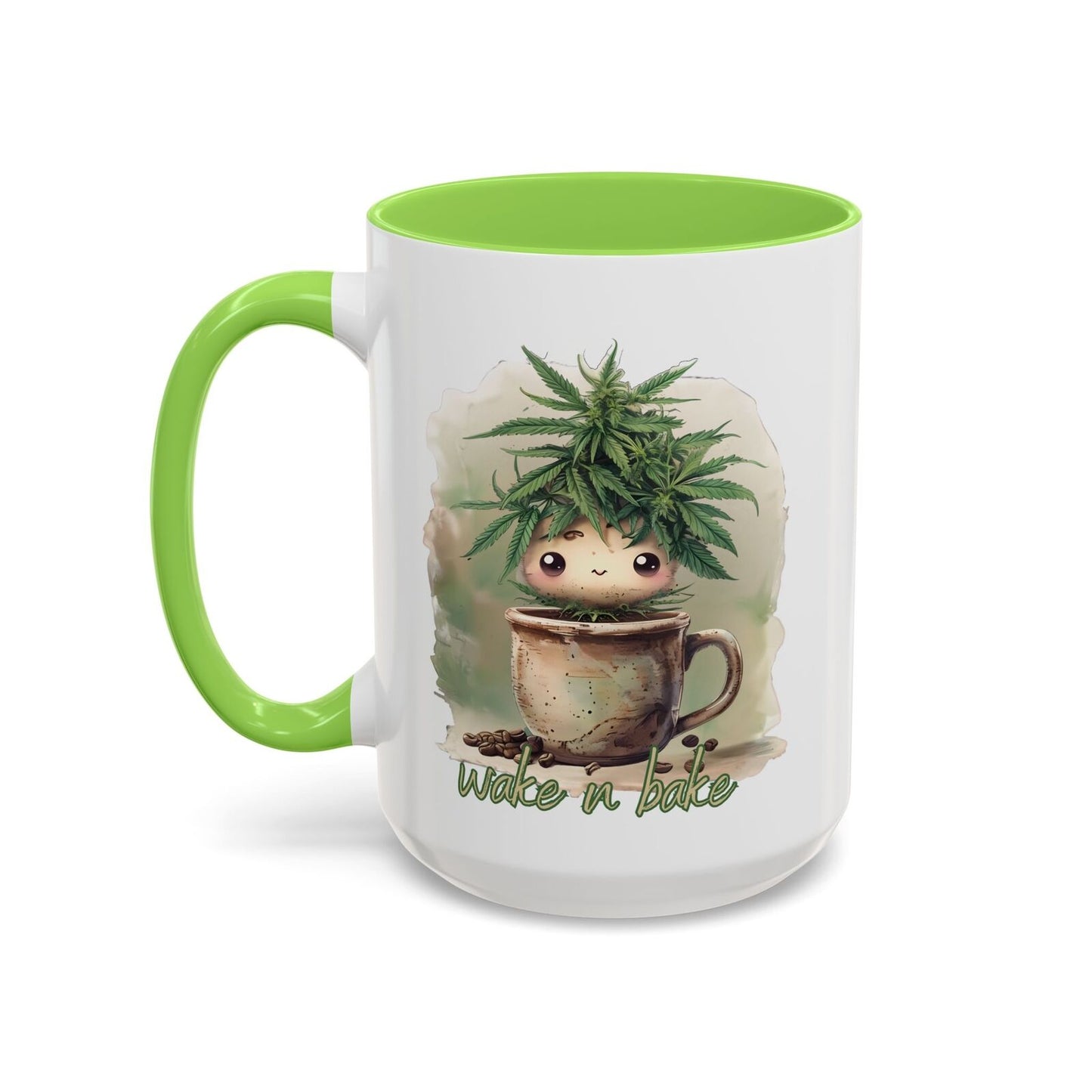 WAKE n BAKE Mug Cute Turnip Weed Cup 420 Coffee Lover Gift GenX Cannabis Stoner