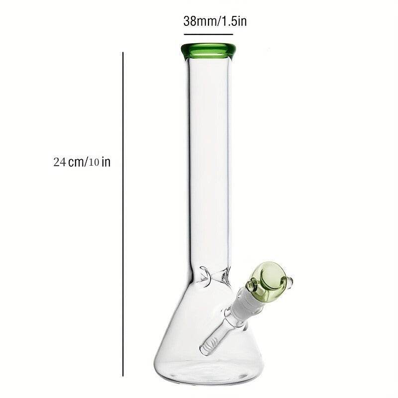 10 Inch Bongs Green Glass Bong Smoking Hookah Glass Water Pipes 14mm Bowl Beaker - Maryjanes Bong Shop