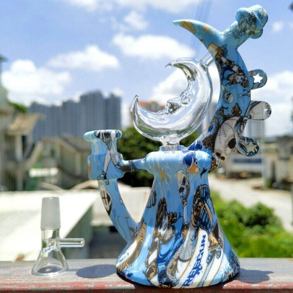 7.5 inch Silicone Smoking Water Pipe Moon Teapot Hookah Bong w/ Glass Bowl NEW - Maryjanes Bong Shop