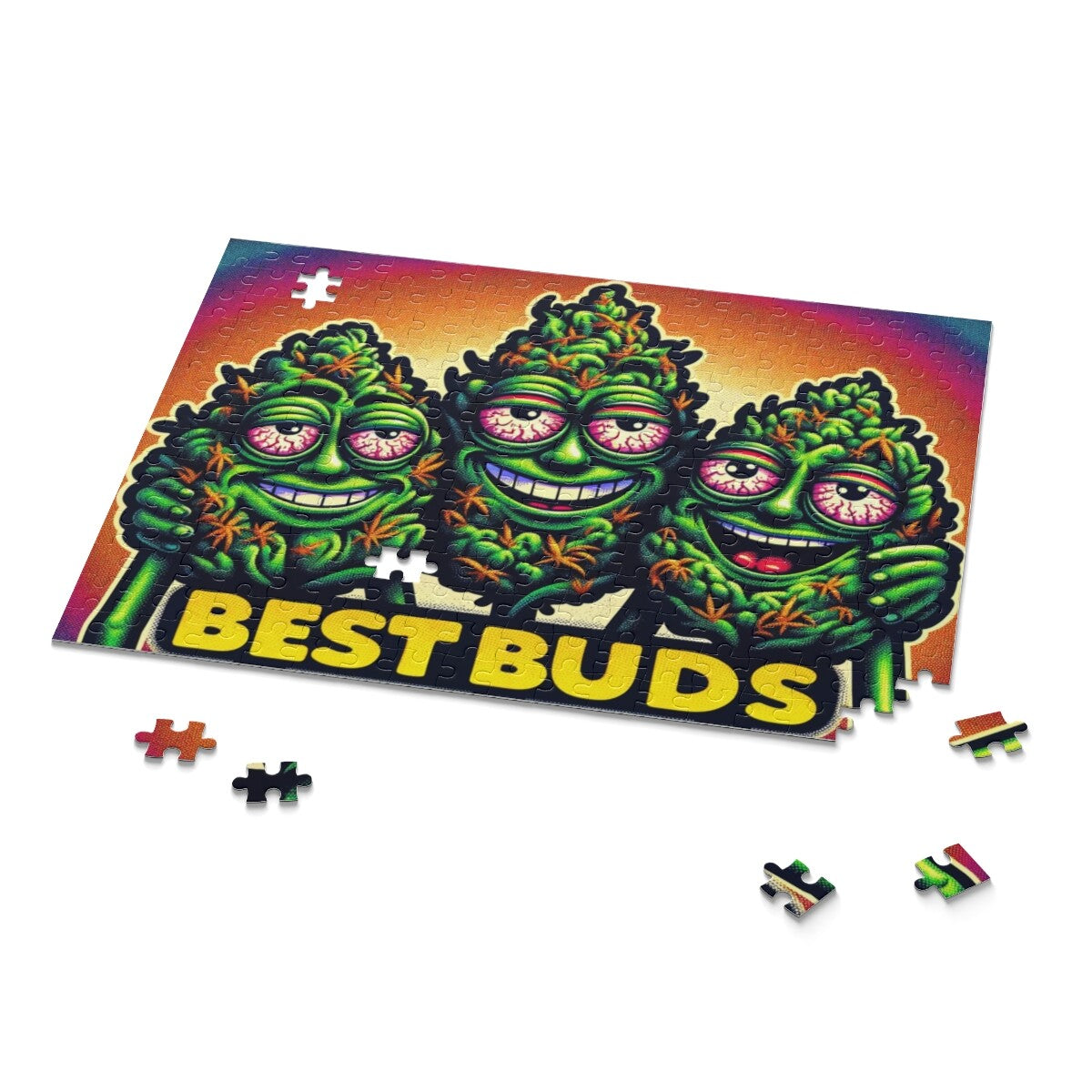 Puzzle (120, 252, 500-Piece) Weed Marijuana Stoner "BEST BUDS" Cannabis Funny