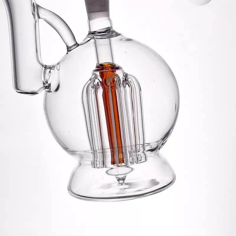 RORA Glass Bong Smoking Hookah Percolator Water Pipe Recycler With 14mm Bowl - Maryjanes Bong Shop
