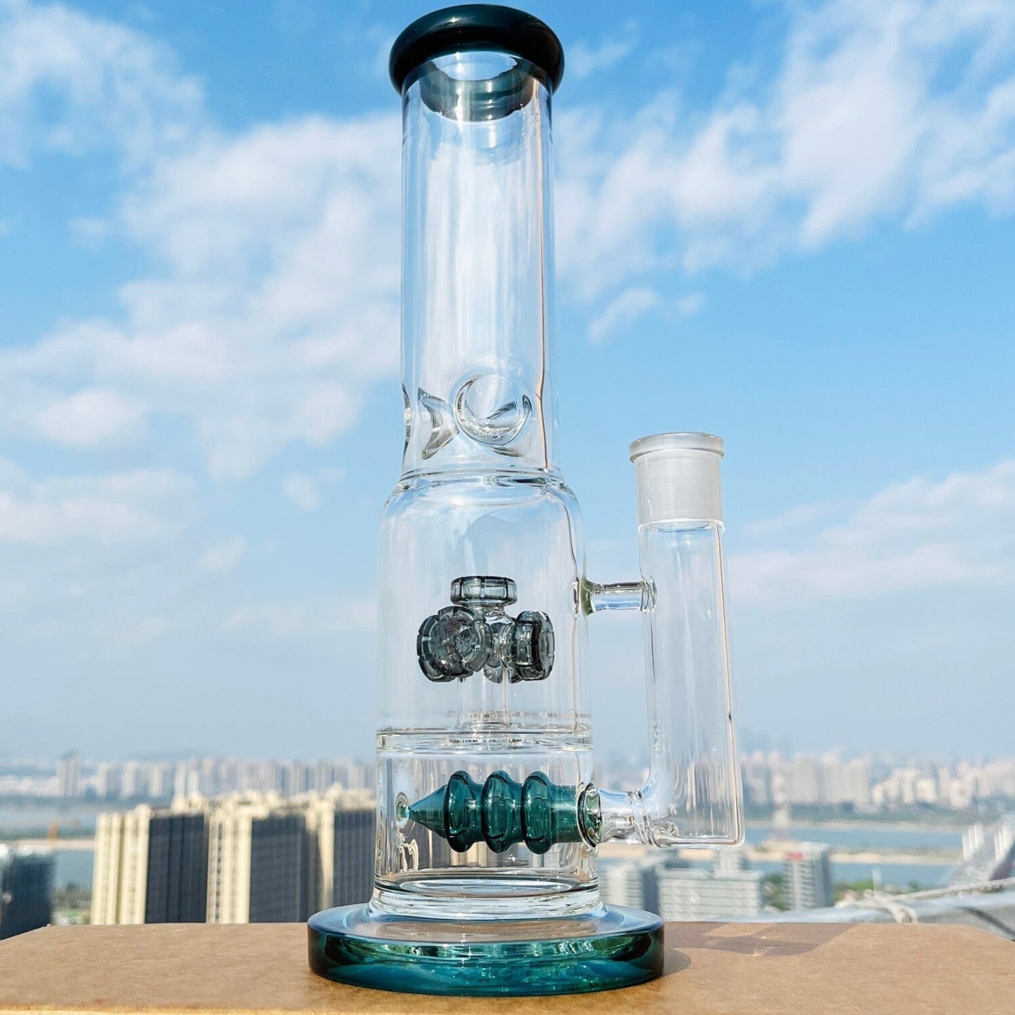 13" Heavy Glass Bong Percolate 1.9lb Bongs Smoking Hookah Water Pipe 18mm bowl