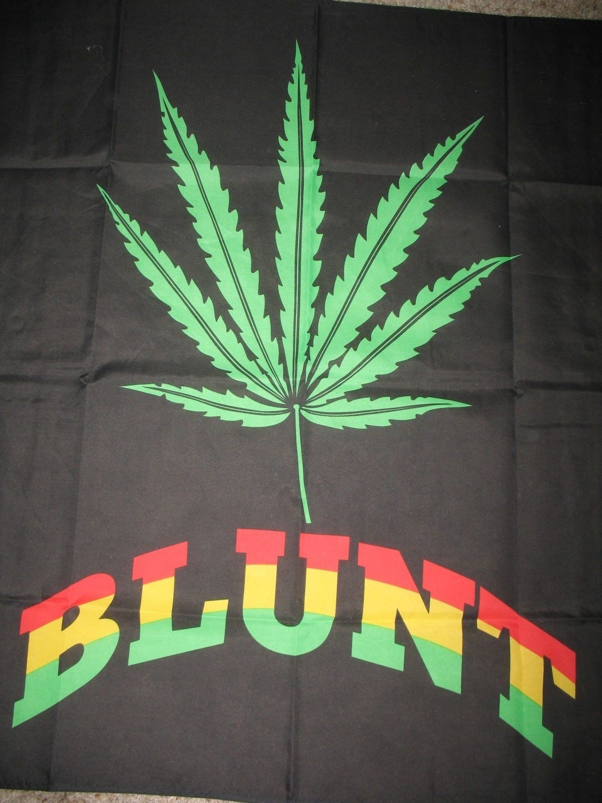 3x5 Blunt Pot Marijuana Weed Polyester Black Flag Banner Brass Grommets