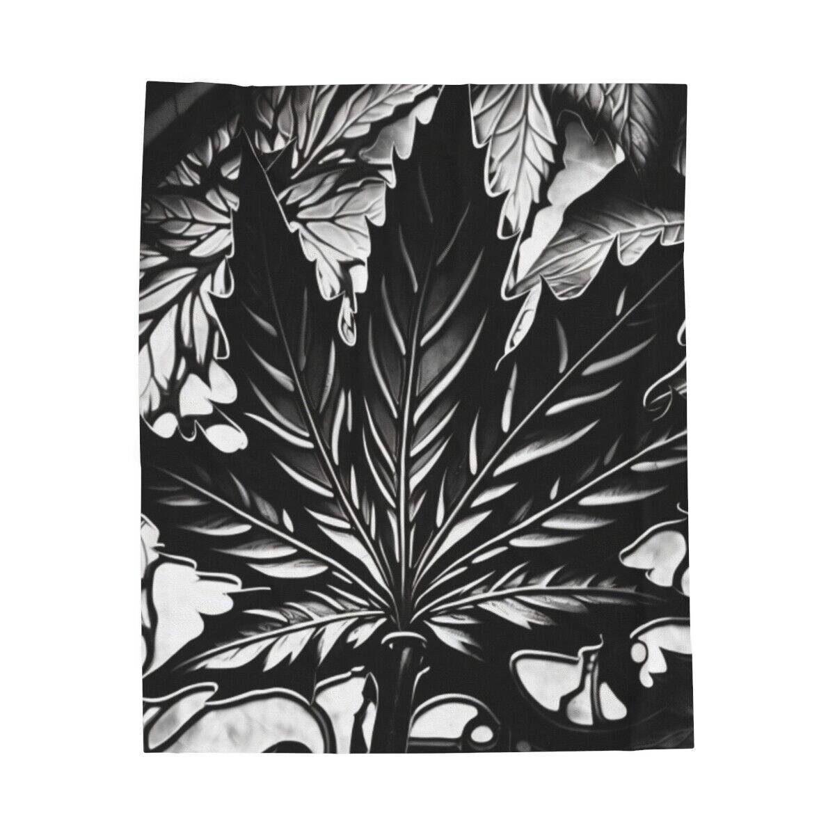 Velveteen Plush Blanket Smoking Stoner Weed Marijuana Leaf Graphic Pot Lover