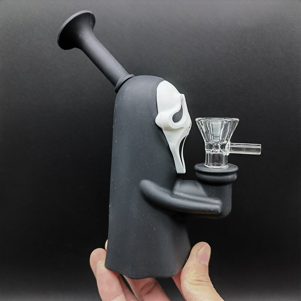 6.3" Faceless Man Hookah Smoking Bubbler Silicone Bong Water Pipe Shisha Bubbler