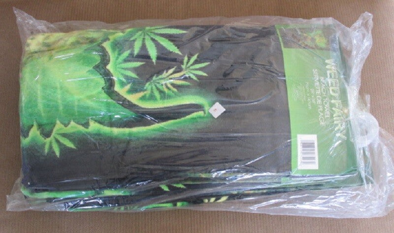 New Weed Fairy Woman Beach Bath Pool Gift Towel Pot Leaf Green Leaves Sexy Photo