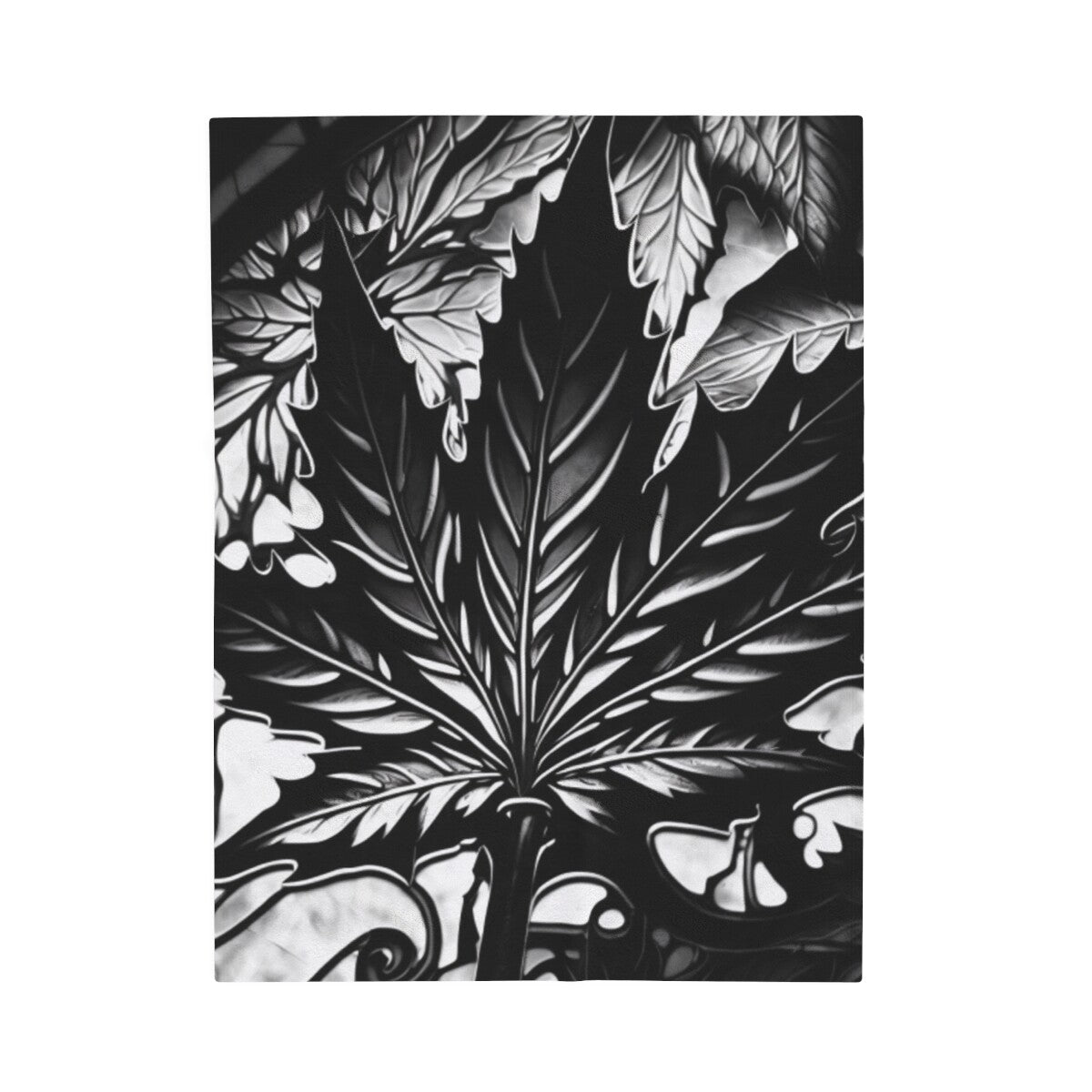 Velveteen Plush Blanket Smoking Stoner Weed Marijuana Leaf Graphic Pot Lover
