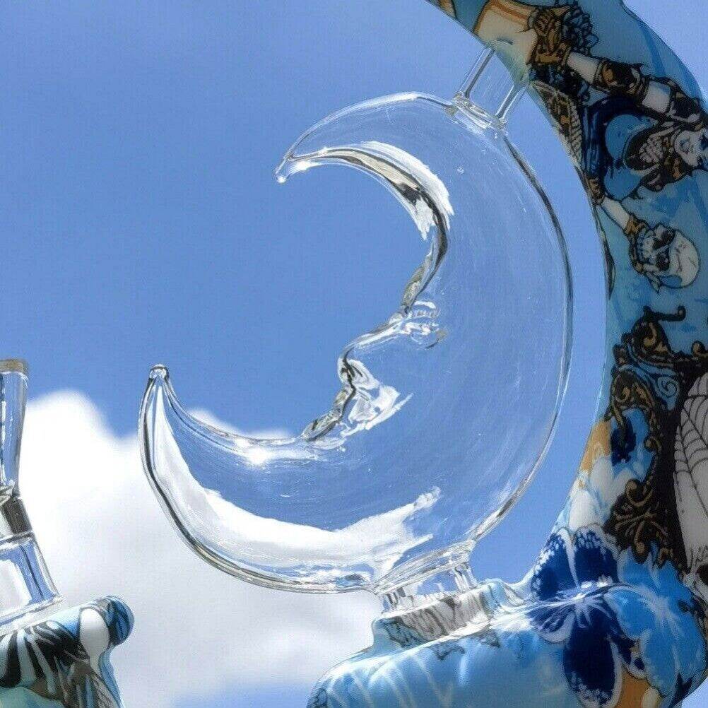 7.5 inch Silicone Smoking Water Pipe Moon Teapot Hookah Bong w/ Glass Bowl NEW - Maryjanes Bong Shop