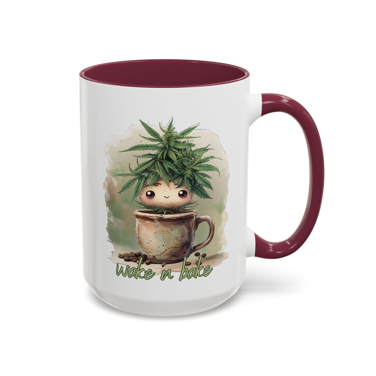 WAKE n BAKE Mug Cute Turnip Weed Cup 420 Coffee Lover Gift GenX Cannabis Stoner