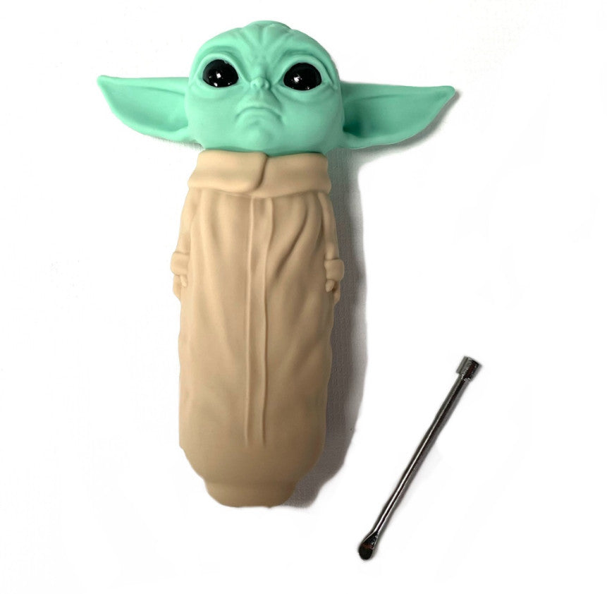 5'' Silicone Star Wars Baby Yoda Hand Pipe Grogu Hand Pipe Perfect Gifts