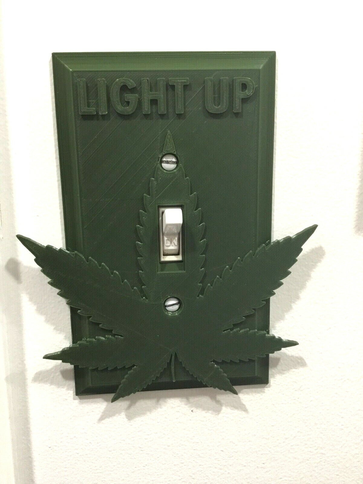 Marijuana Weed Pot Light-Up Light Switch Outlet Cover Plate Face - 420 Cannabis