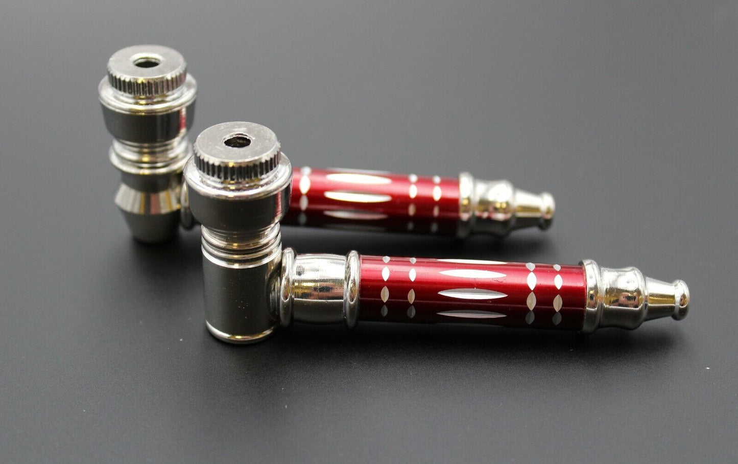 ORIGINAL RED METAL Smoking Pipe w/Lid Tobacco Pipe Metal pipe ALL METAL Pipes