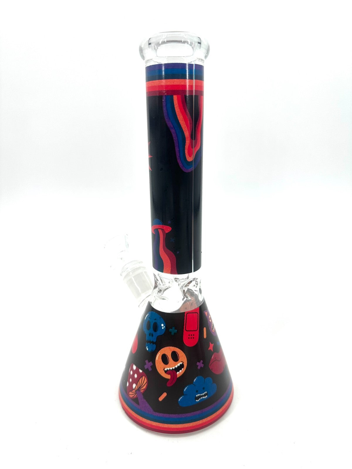 11" Cute Black Cartoon Hookah Glass Bong Water Pipes Best Gift High Quality