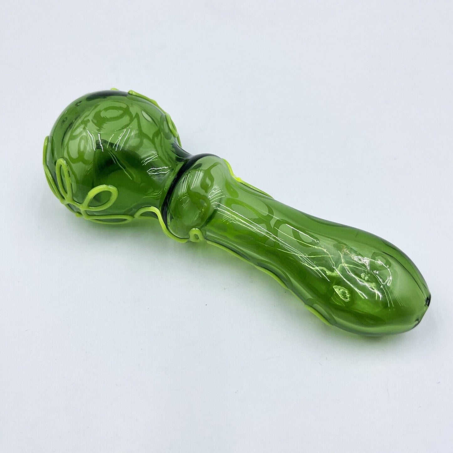 Luminous Glass Smoking Pipe, 4.72" Luminous Twisted Wire Glass Tobacco Pipes, Po