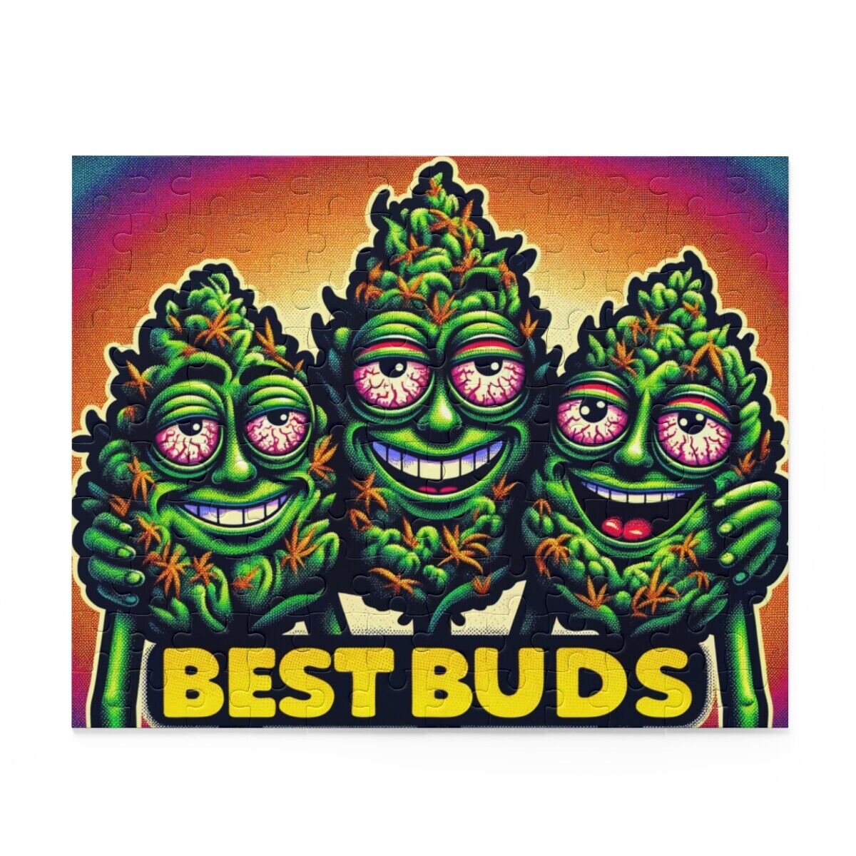 Puzzle (120, 252, 500-Piece) Weed Marijuana Stoner "BEST BUDS" Cannabis Funny