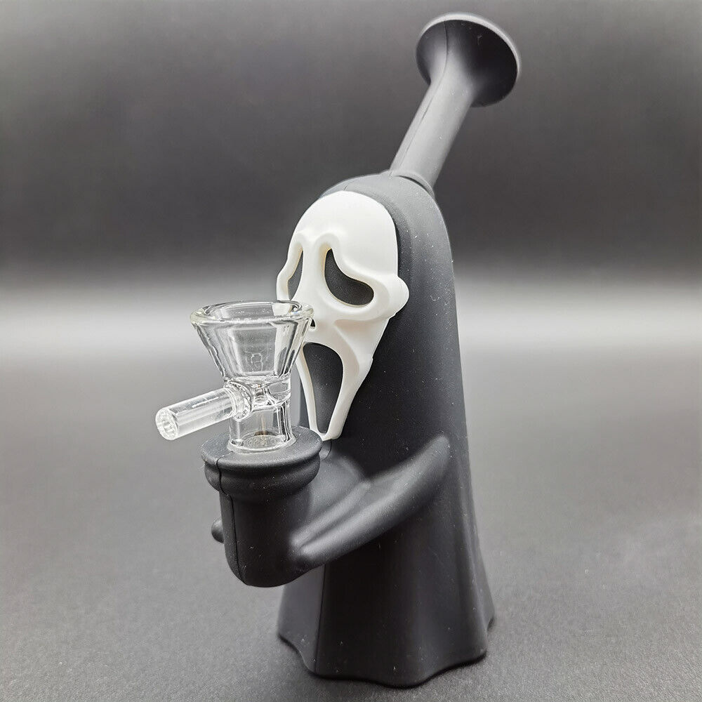 6.3" Faceless Man Hookah Smoking Bubbler Silicone Bong Water Pipe Shisha Bubbler
