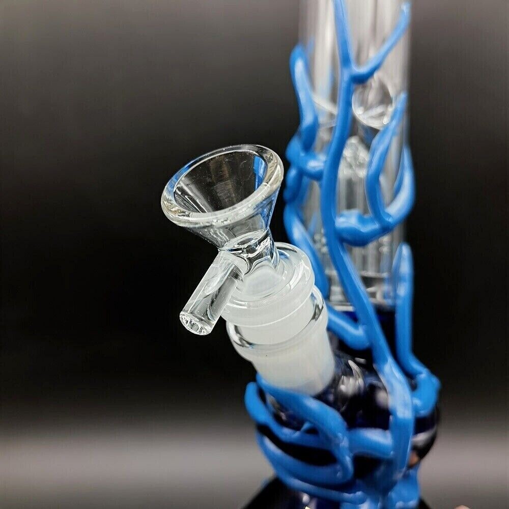 10" Glow in the Dark Bong Water Pipe Smoking Pipes Hookah Glass Percolator Bongs