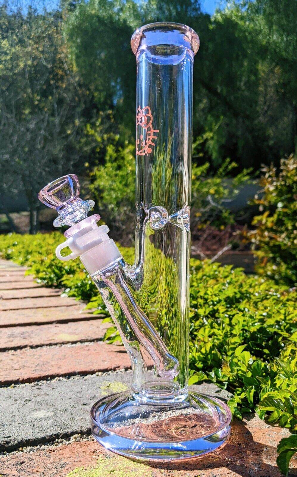 10 Inch Pink Hello Kitty Glass Bong Quality Tobacco Smoking Water Pipe Hookah - Maryjanes Bong Shop