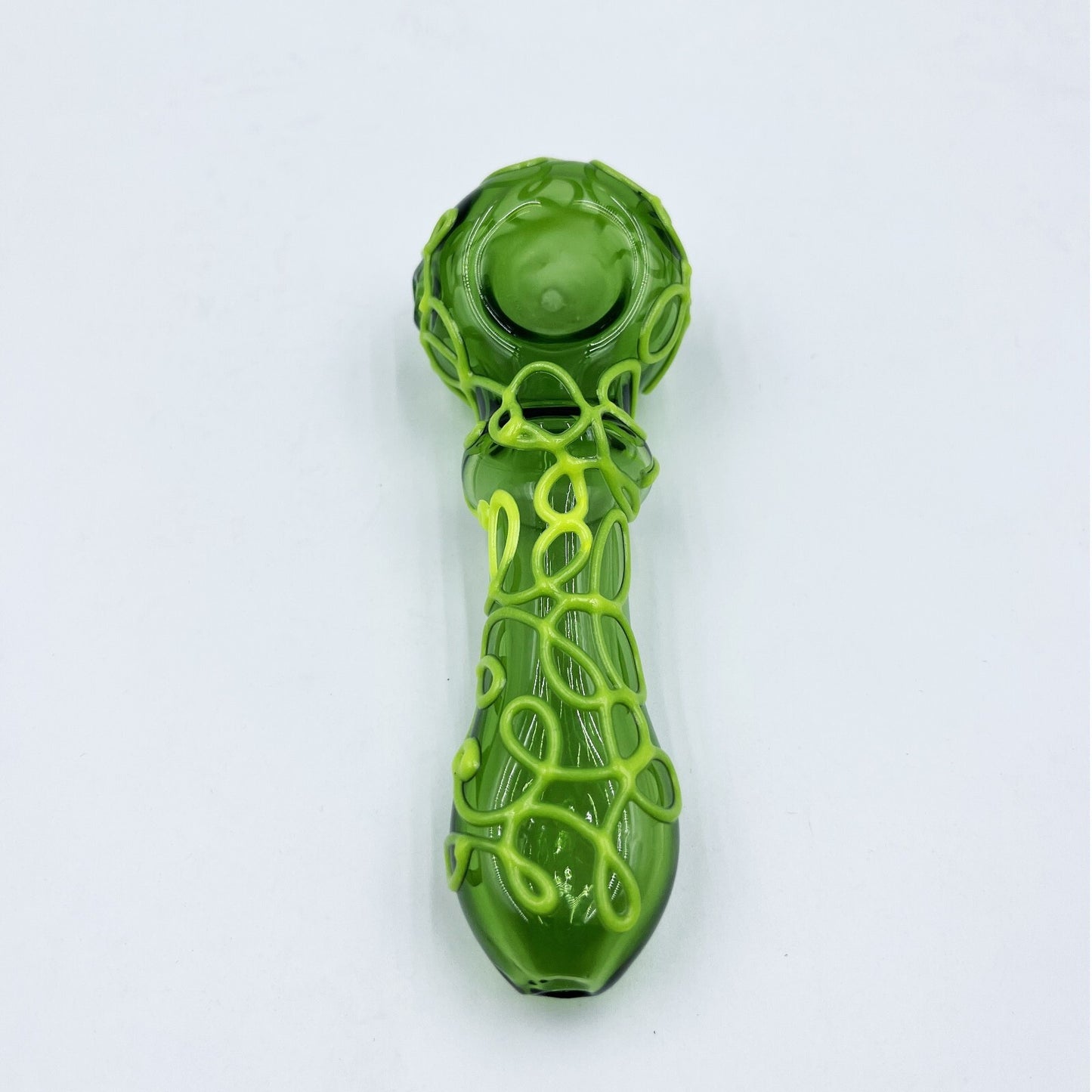 Luminous Glass Smoking Pipe, 4.72" Luminous Twisted Wire Glass Tobacco Pipes, Po