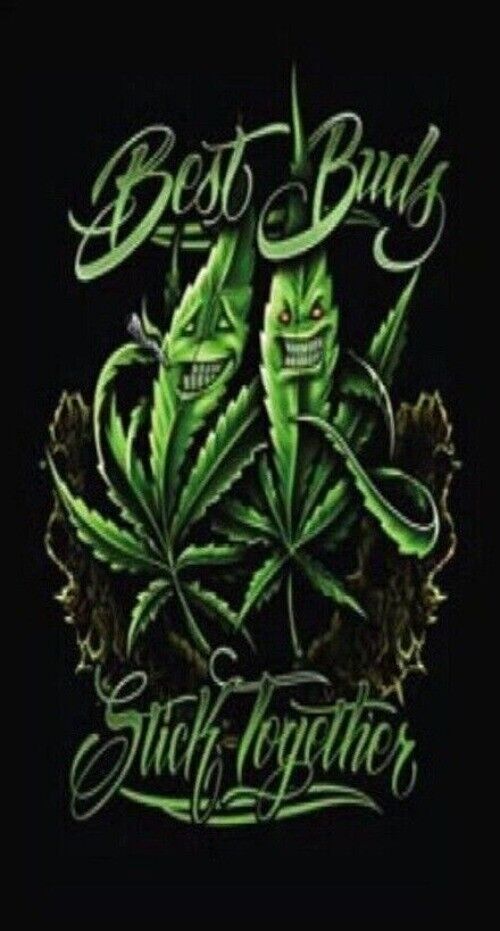 New Best Buds Green Cotton Bath Beach Pool Towel GIFT Smoke Weed Pot Leaf Leaves