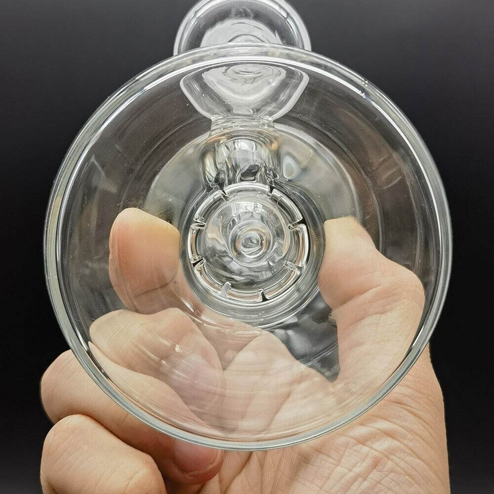 6inch Clear Glass Bong Hookah Smoking Hand Pipes Crook Neck Water Pipe 14mm Bowl - Maryjanes Bong Shop