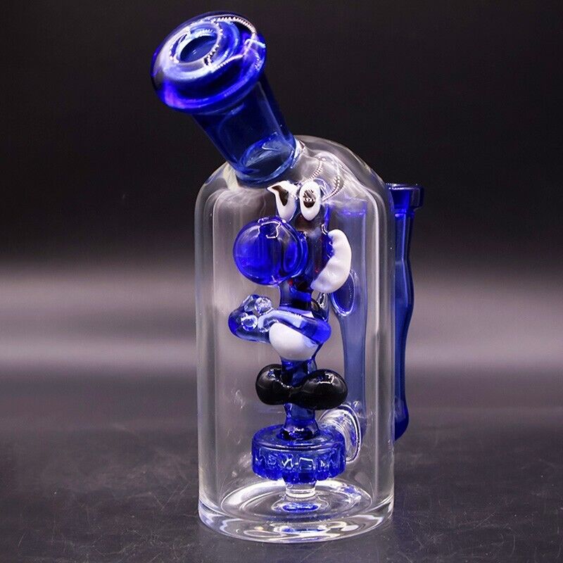 5.7" Handy Dinosaur Glass Bong Water Pipe Thick Handmade Recycler Smoking Beaker