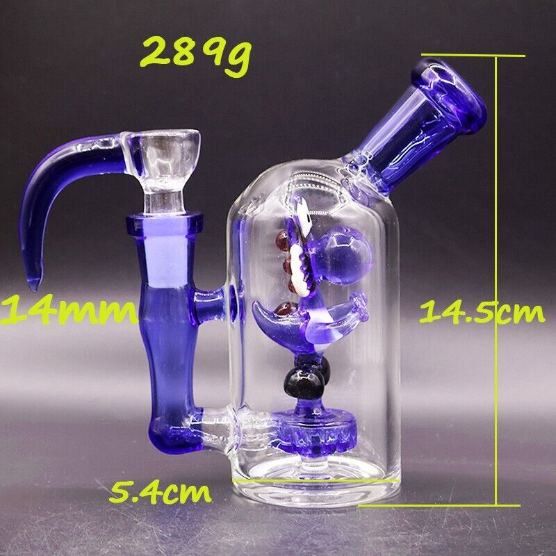 5.7" Handy Dinosaur Glass Bong Water Pipe Thick Handmade Recycler Smoking Beaker