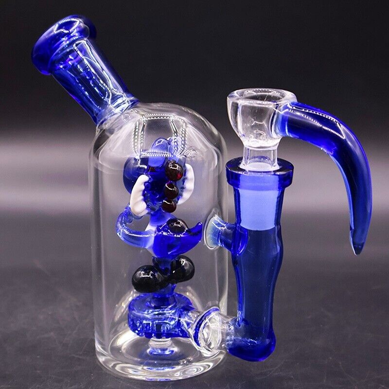 5.7" Handy Dinosaur Glass Bong Water Pipe Thick Handmade Recycler Smoking Beaker