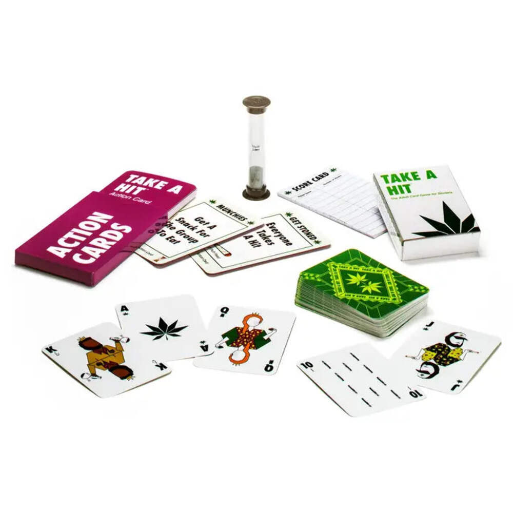 Take A Hit Card Game 420 Party Game for Adults Cannabis Themed