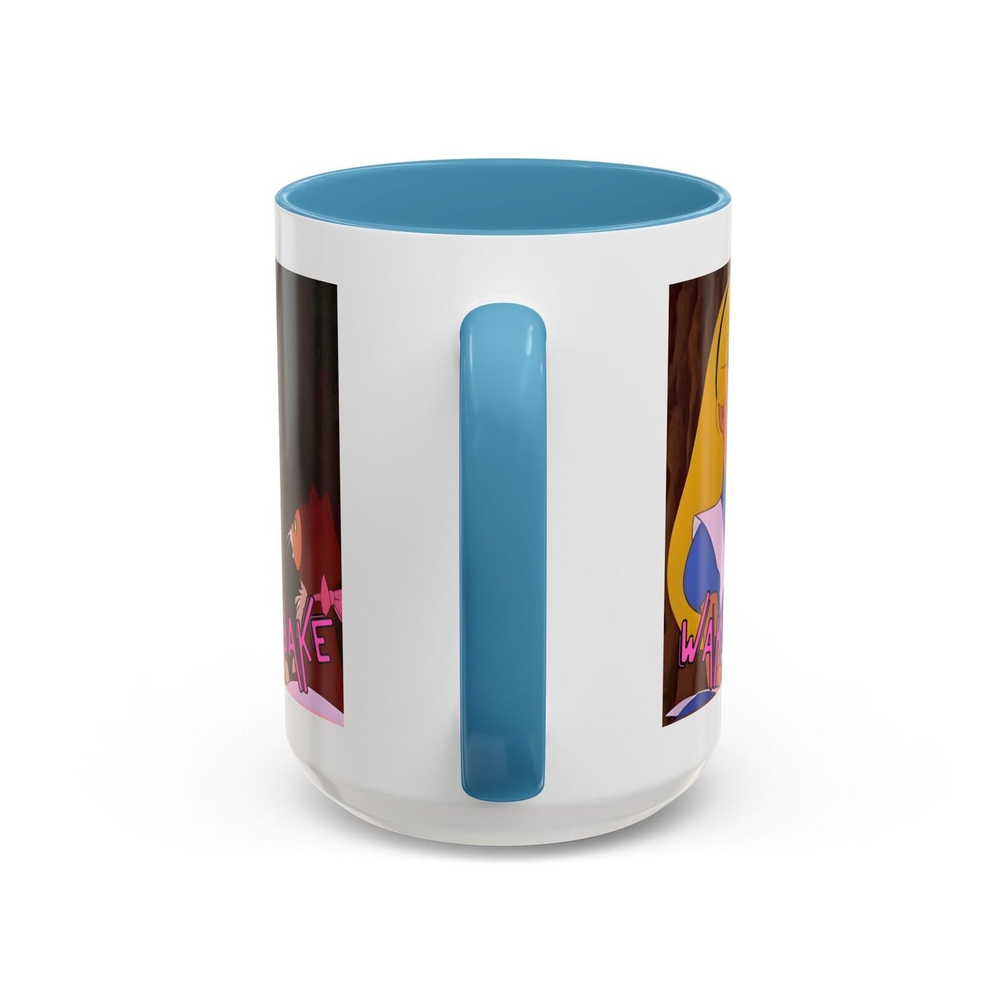 WAKE N BAKE Retro Coffee Mug (11, 15oz) Cartoon Alice Smoking Joint Vintage 420