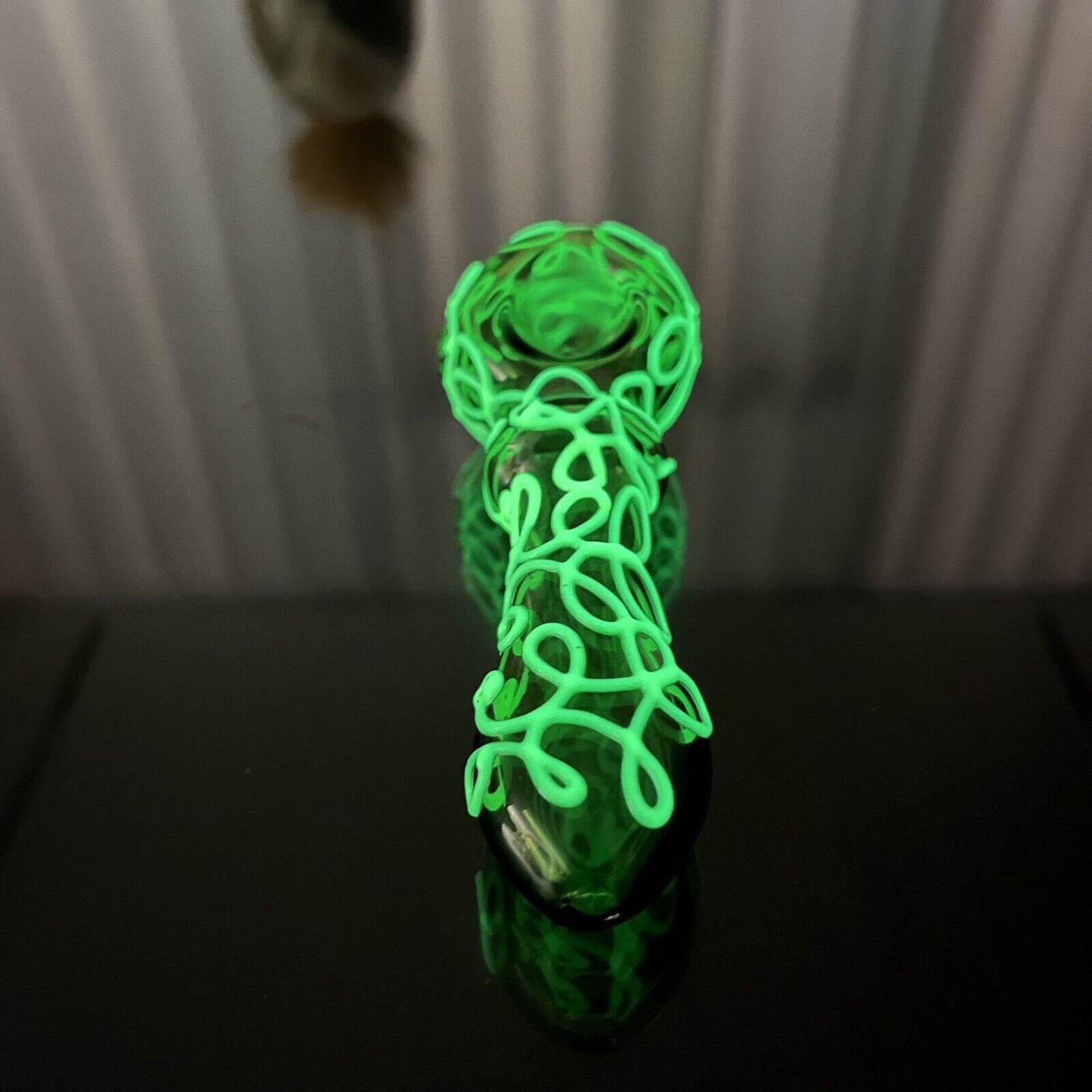 Luminous Glass Smoking Pipe, 4.72" Luminous Twisted Wire Glass Tobacco Pipes, Po