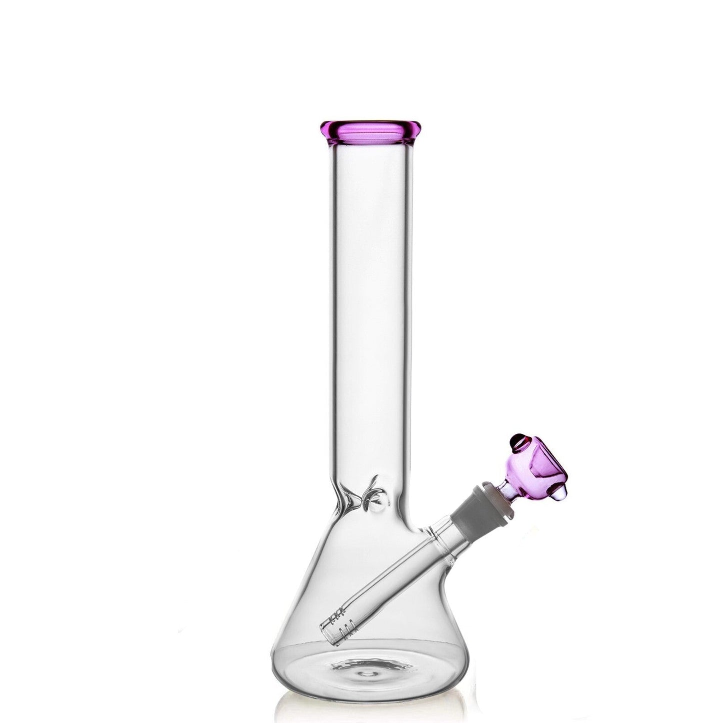 10" Heavy Pink Glass Bong Glass Water Pipe Smoking Tobacco Pipe Beaker 14MM Bowl