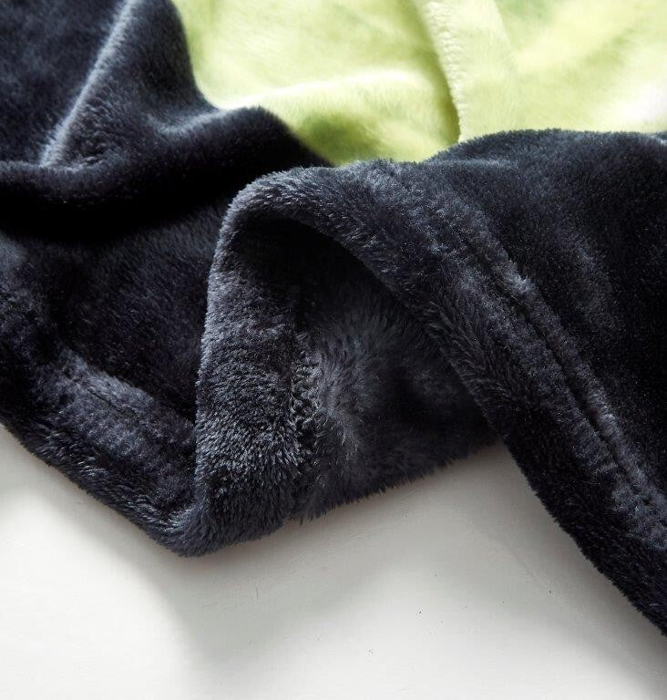 50x60" Green Hemp Pot Leaf Weed 420 Mink Faux Fur Throw Blanket Super Soft