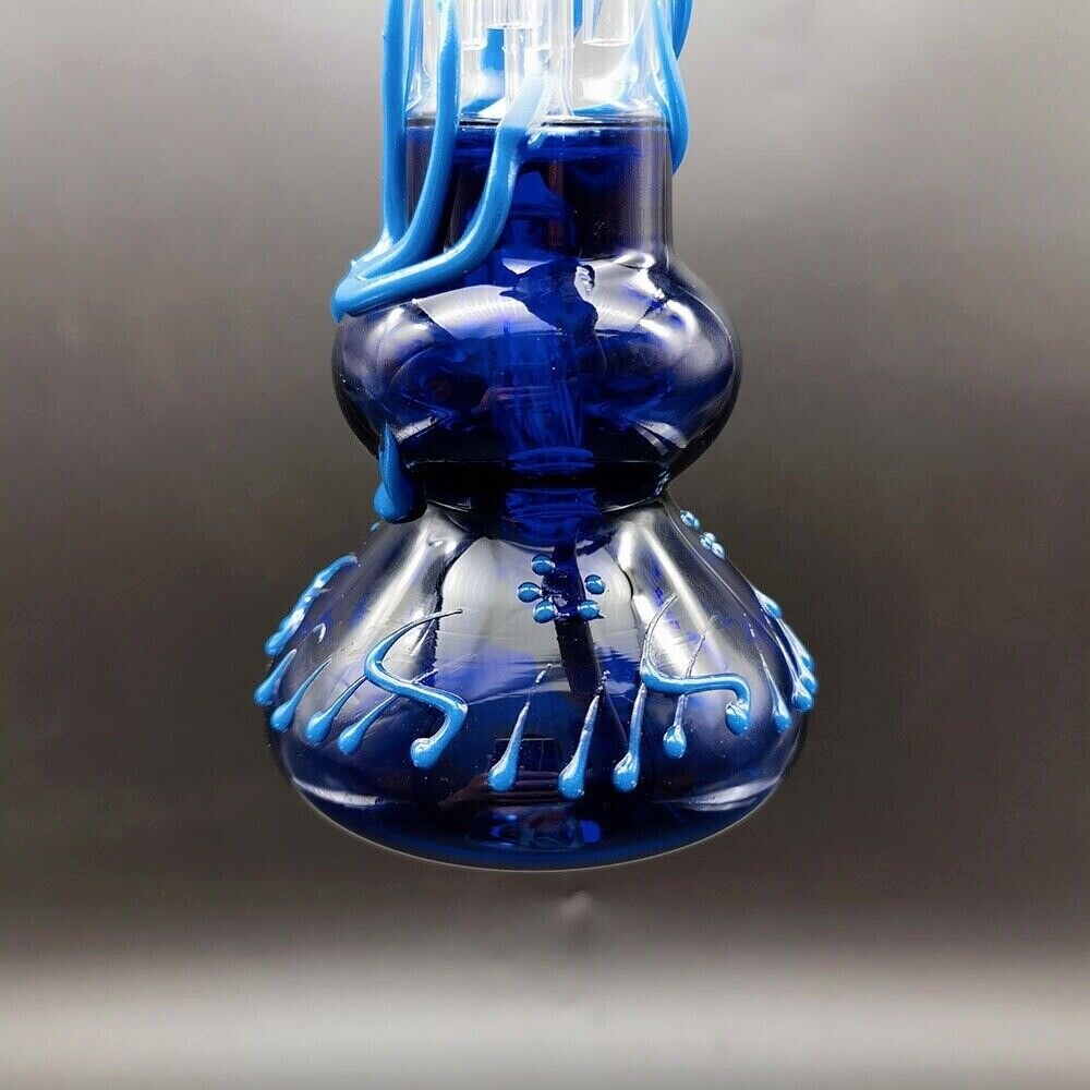 10" Glow in the Dark Bong Water Pipe Smoking Pipes Hookah Glass Percolator Bongs