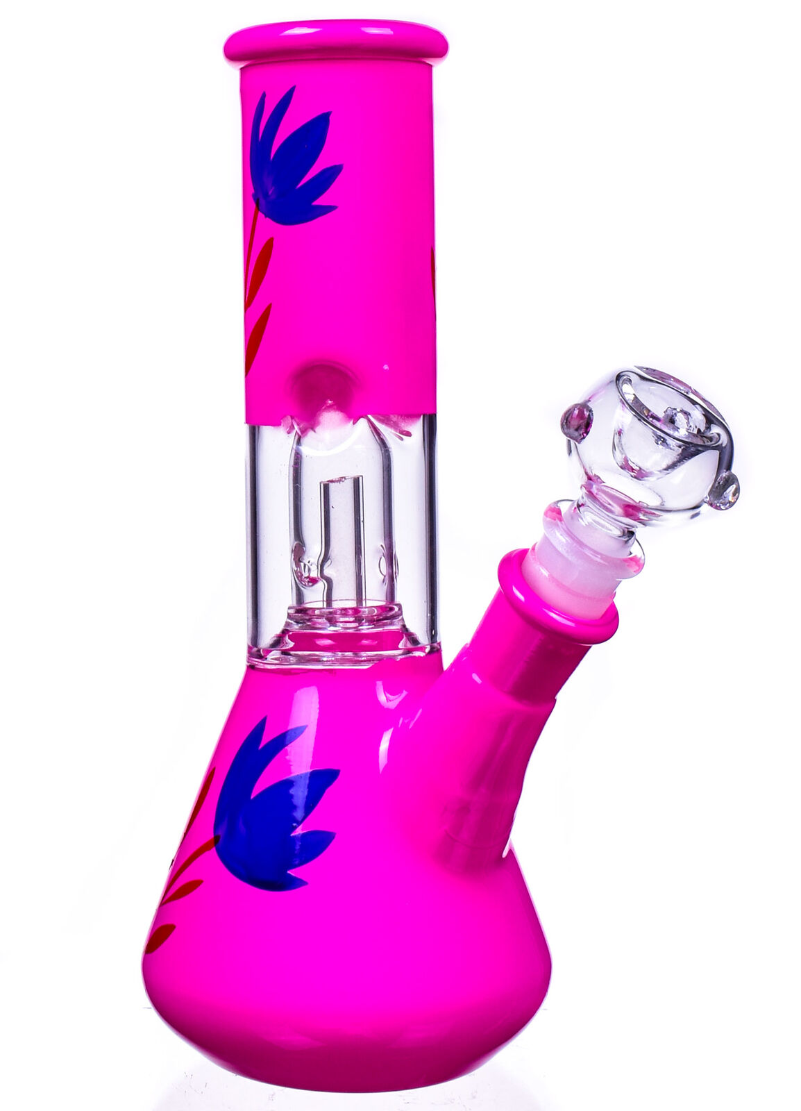 8" Cute Girly Girl Solid Pink Bongs Bubbler Glass Water Pipe Glass Pipes *USA*