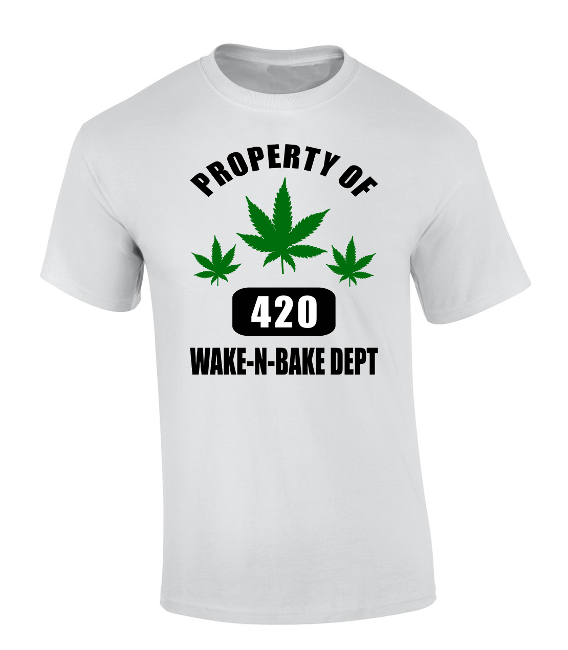 Mens Property Of Wake N' Bake Department 420 Cannabis 4 Colors size S to 6XL