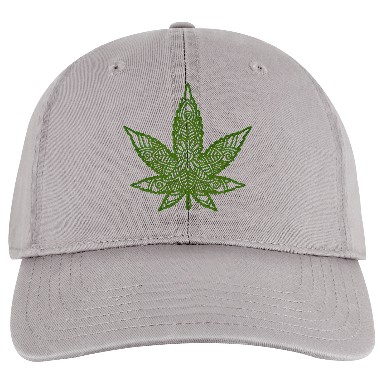 Trenz Shirt Company 420 Weed Leaf Mandala Embroidered Full Twill Otto Buckle Cap