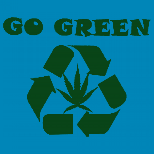 Go Green Women's V-Neck T-shirt Funny Weed Marijuana 420 7 colors size S to 2XL