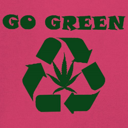 Go Green Women's V-Neck T-shirt Funny Weed Marijuana 420 7 colors size S to 2XL