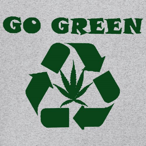 Go Green Women's V-Neck T-shirt Funny Weed Marijuana 420 7 colors size S to 2XL